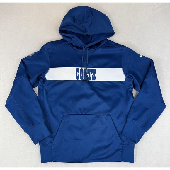 Nike Indianapolis Colts Hoodie On Field Apparel Mens Small NFL Football Textured - Picture 1 of 13